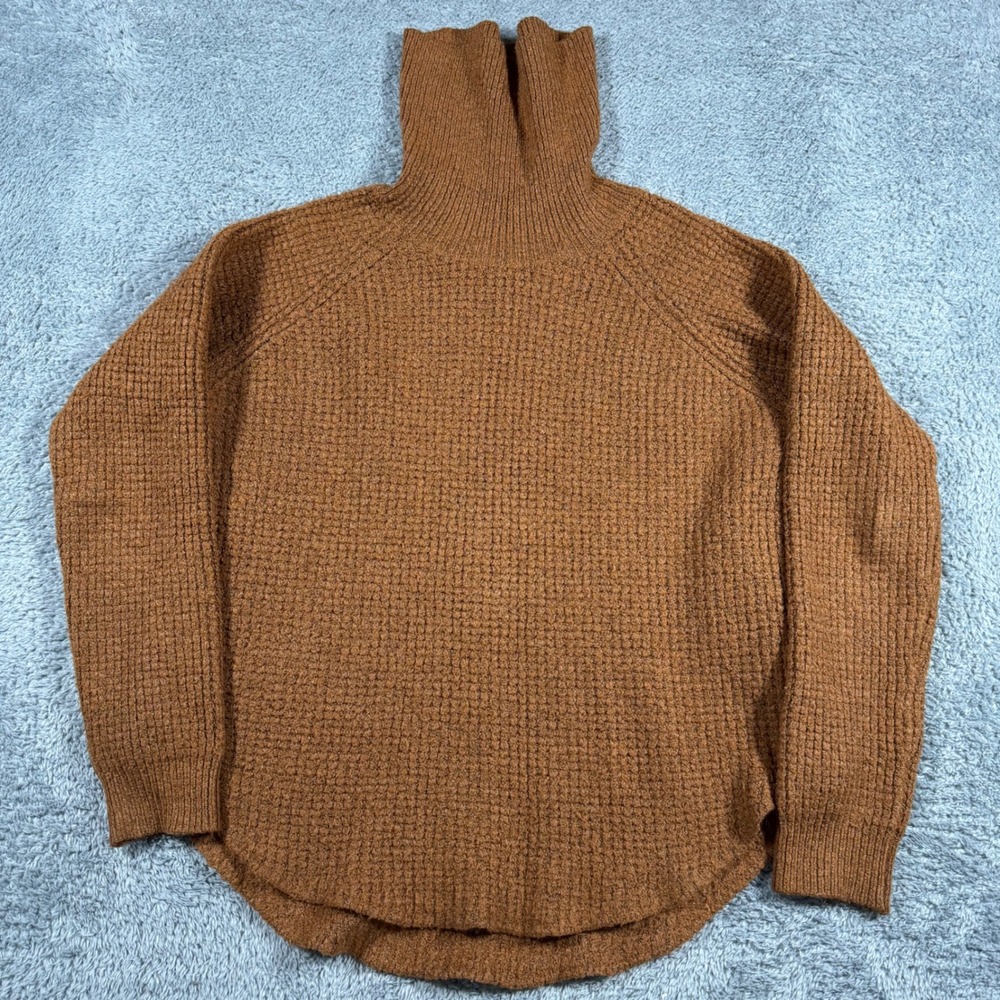 Kuhl Womens Sienna Sweater Cowl Neck Knit Curve Hem Size Medium Brown